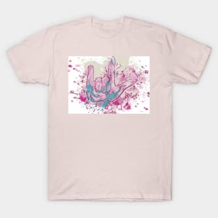 ASL I Love You Color Burst T-Shirt